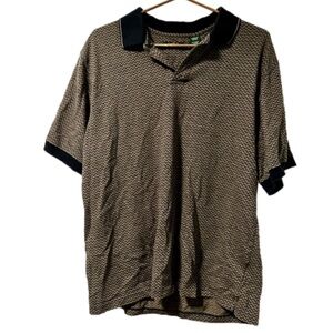 Vintage David Taylor Collection Beige Black Chevron Pattern Men’s Size XL